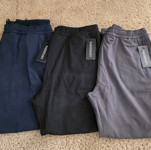 Brand New Parisdiary 3 Pks Sweatpants Gym Joggers - Picture 2 of 7